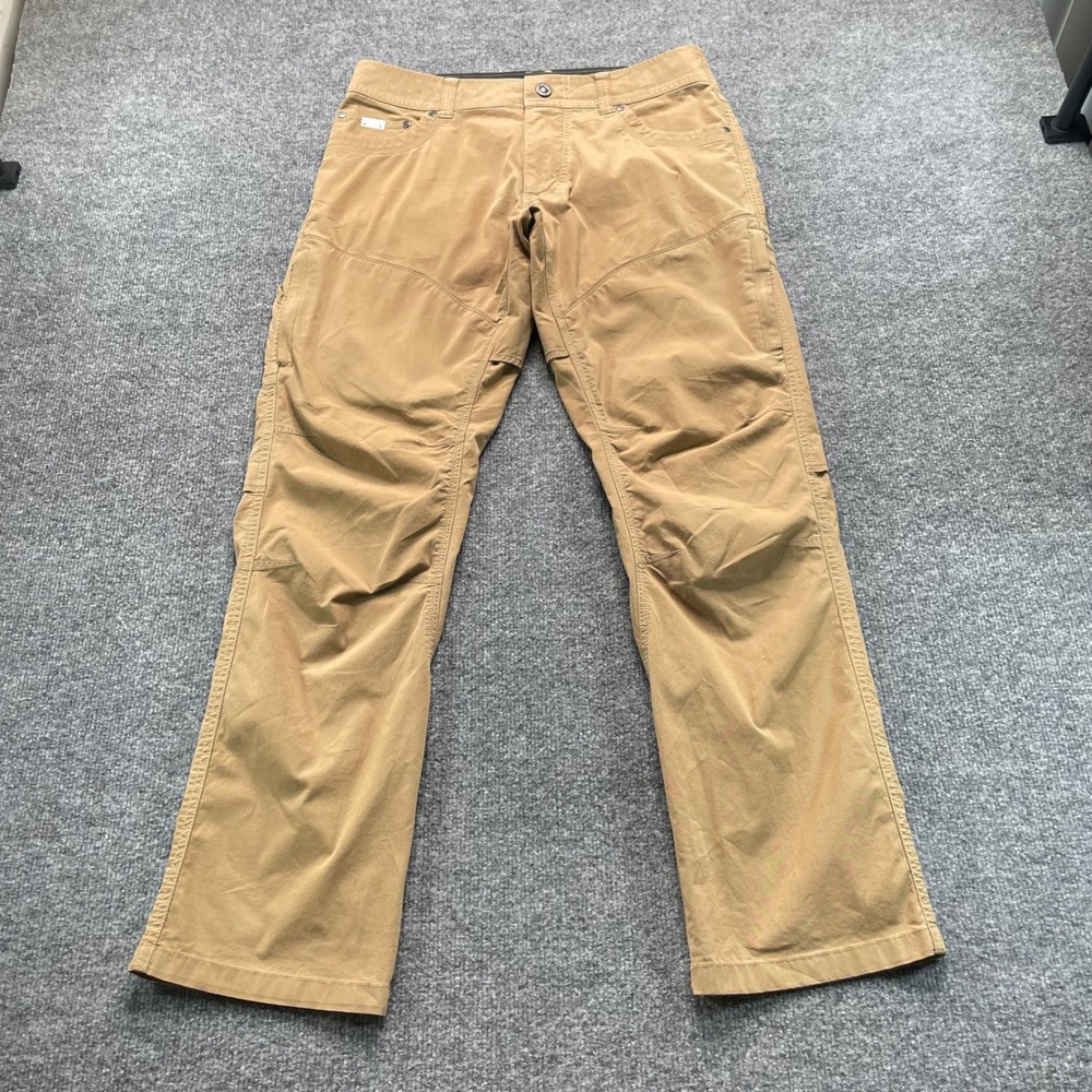 KUHL Rydr Lean Fit Pants Mens 32x32 Khaki Tan Articulated Knee 5098